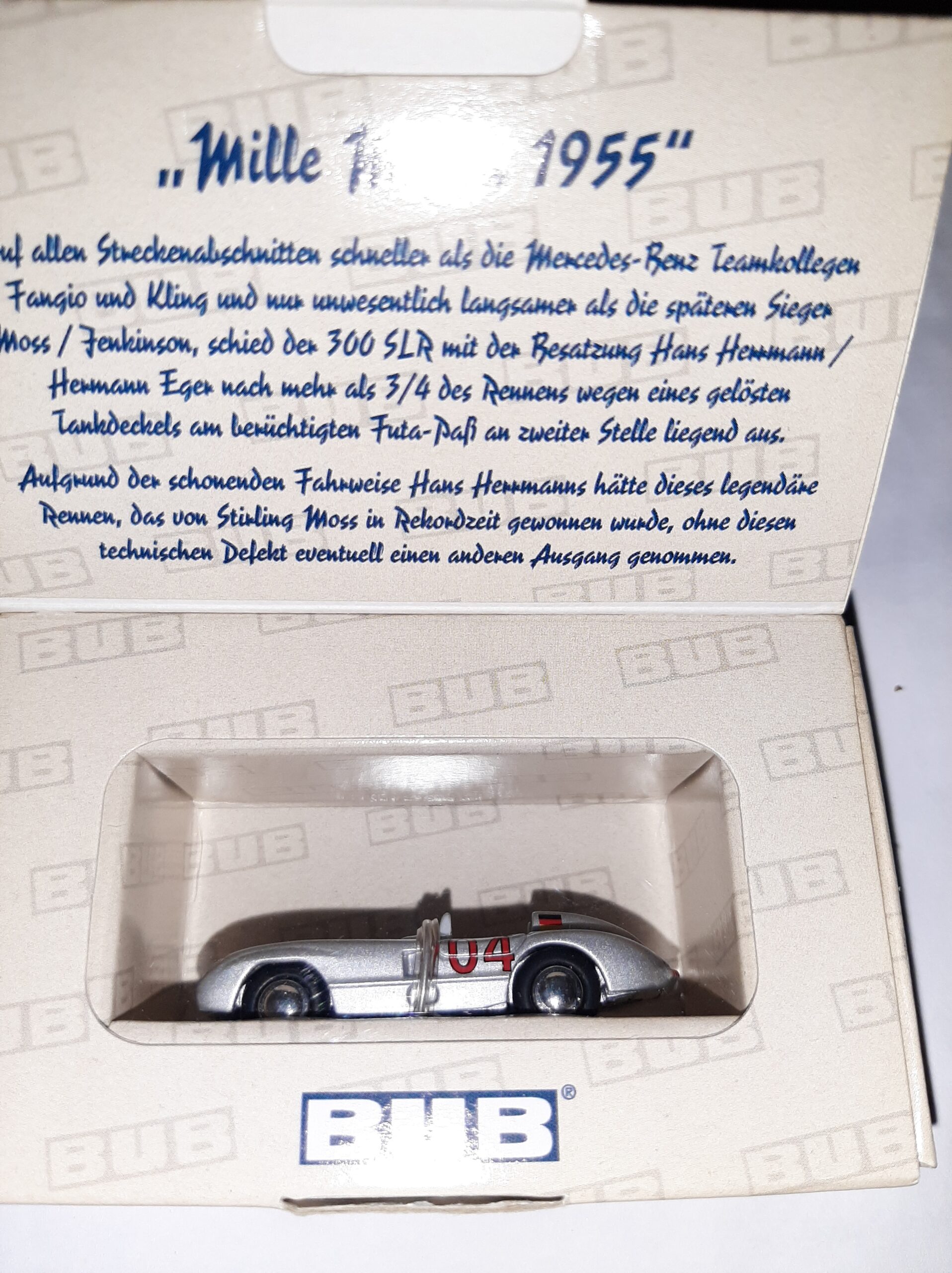 BUB MERCEDES-BENZ 300 SLR “ MILLE-MIGLIA 1955 “ #704 HERMANN/EGER